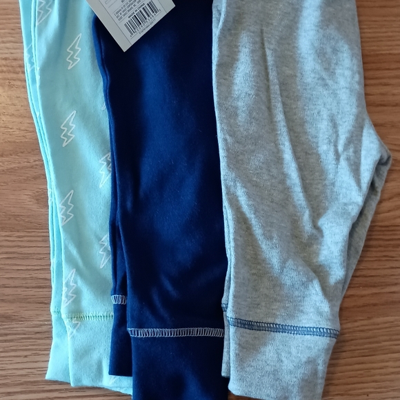 Cloud Island 3 Piece Pant Set - Blue, Grey, Light Blue Baby Boys Size 3-6 Months - Picture 2 of 6